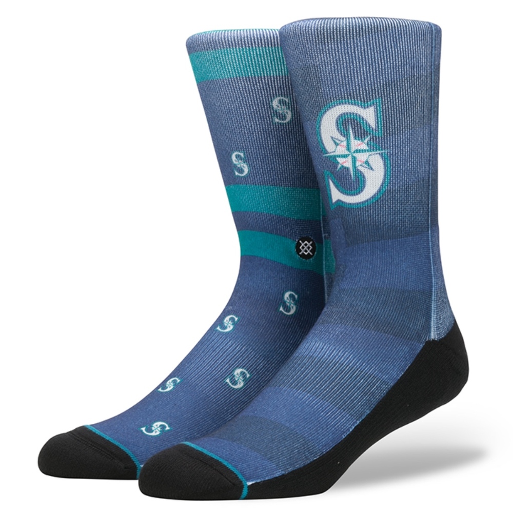 Seattle Seattle Mariners Splatter Crew Socks M